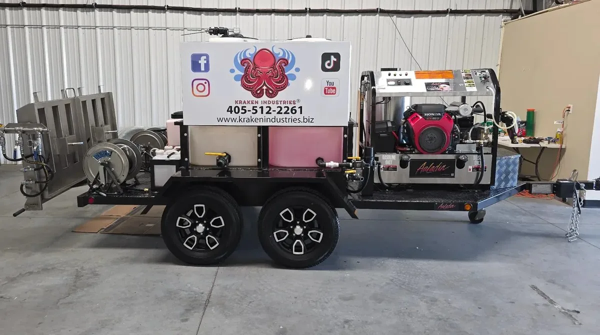 Kraken Industries Trailer Combo Bin Cleaning System
